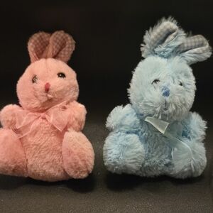 Tom's Toy International  Pink & Blue Easter Bunnies